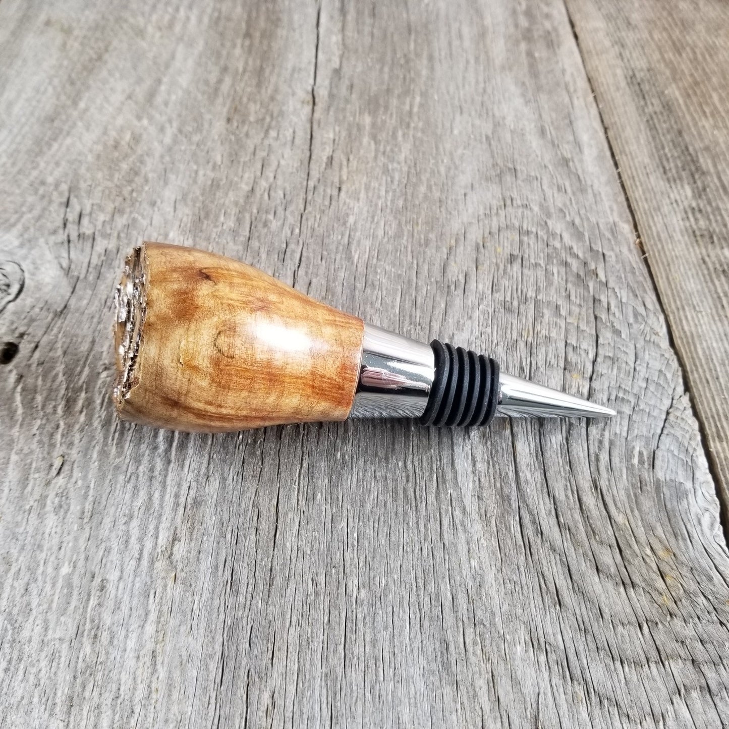 Wine Stopper Redwood - Wood Live Edge Rustic Redwood Burl #297 Anniversary Gift