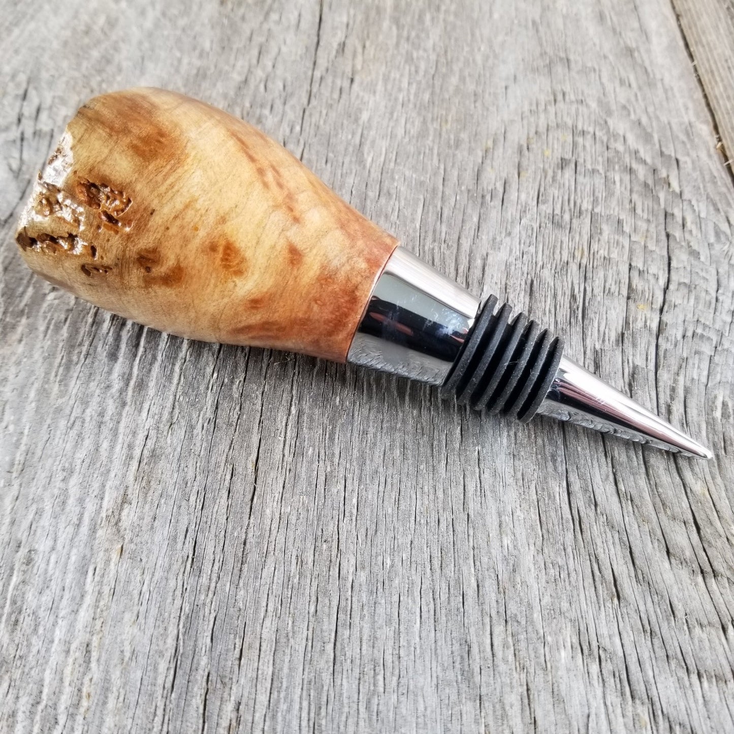 Wine Stopper Redwood - Wood Live Edge Rustic Redwood Burl #297 Anniversary Gift