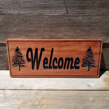 Welcome Sign - Carved Sign - Handmade - California Redwood - Housewarming Gift - Wedding Gift