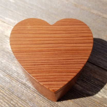 Handmade Wood Box with Redwood Heart Ring Box California Redwood #453 Christmas Gift Anniversary Gift Ideas