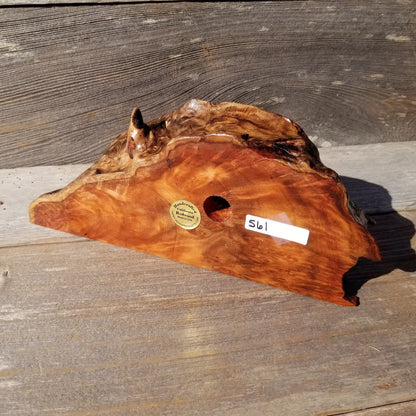 Redwood Wood Clock Redwood Burl Clock Table Shelf Mantle Desk Office #561 Sitting Wood Red Wood Anniversary Gift