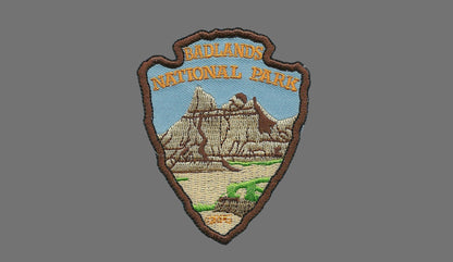 Badlands National Park Patch – SD - Arrowhead Travel Patch – Souvenir Patch 3" Iron On South Dakota