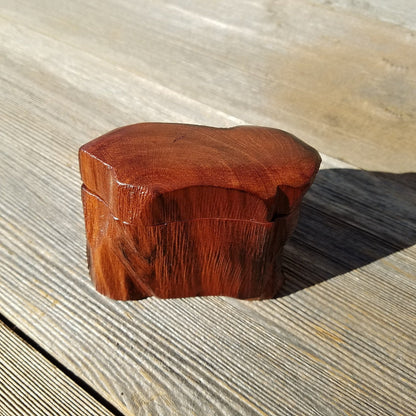 Handmade Wood Box with Redwood Rustic Handmade Ring Box California Redwood Jewelry Box Storage Box Limb Box #350