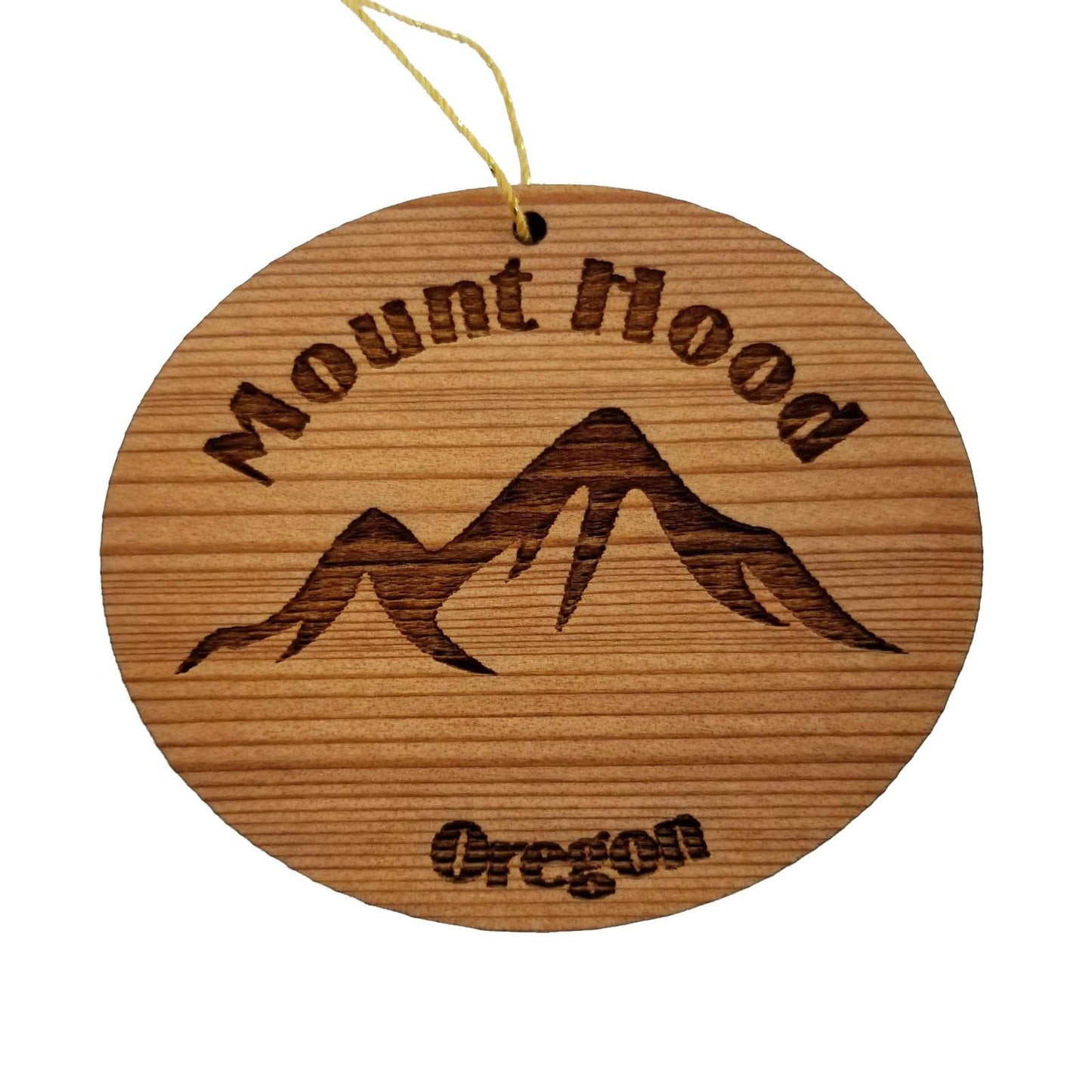 Mount Hood Ornament Oregon Souvenir Mt Hood Meadows Ski Resort Handmade Wood Ornament