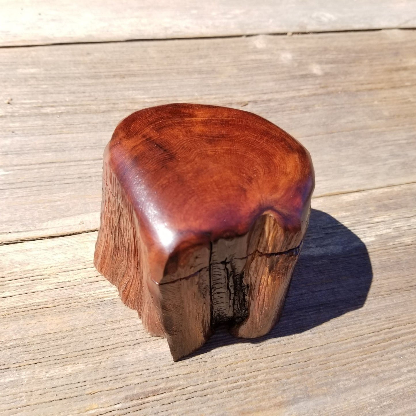 Wood Ring Box Redwood Rustic Handmade California Storage #377 Engagement Birthday Gift Mother's Day Gift Gift for Friend