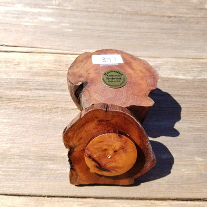 Wood Ring Box Redwood Rustic Handmade California Storage #377 Engagement Birthday Gift Mother's Day Gift Gift for Friend