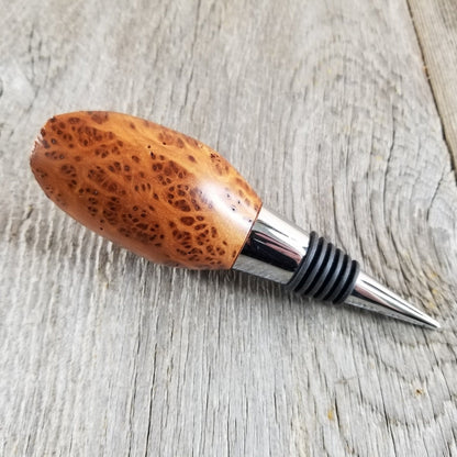 Wine Stopper Redwood Live Edge Rustic Redwood Burl - Hand Turned Handmade #299