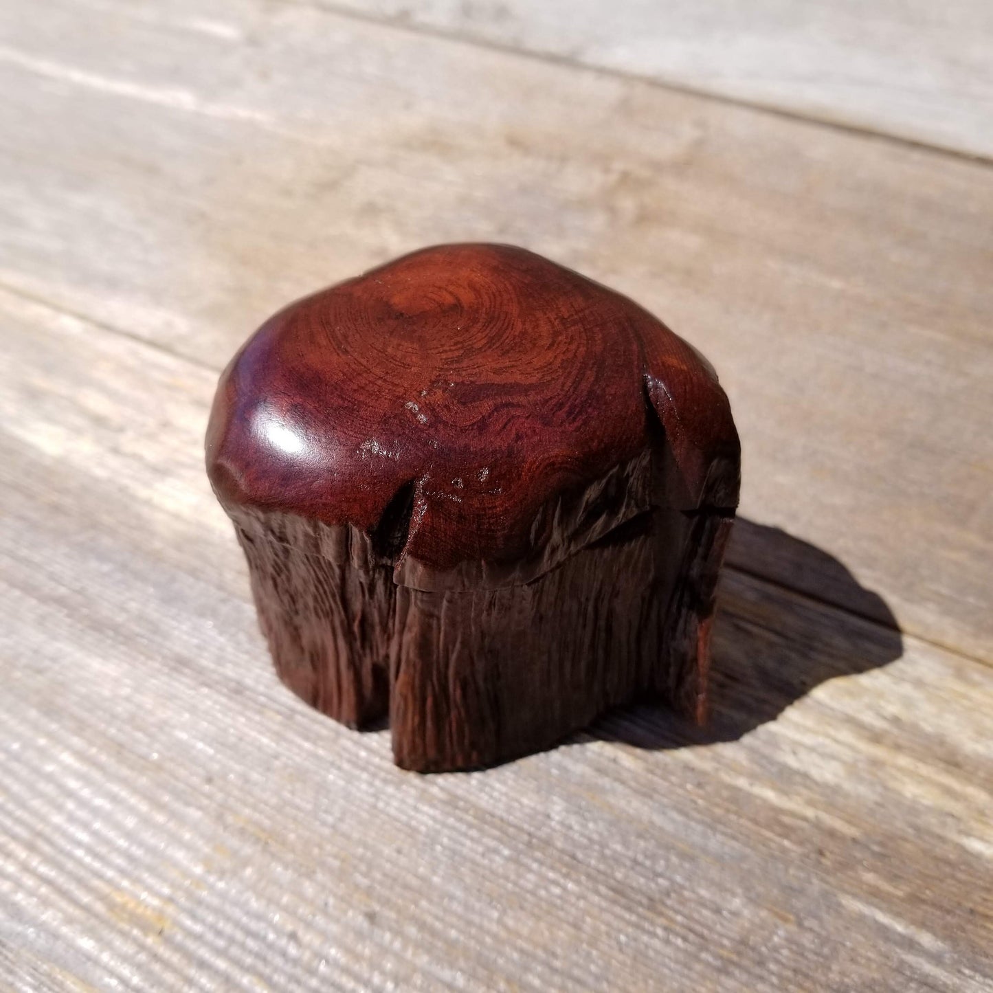 Handmade Ring Box Wood Box with Redwood Rustic Handmade California Redwood Jewelry Box Storage Box Token Ashes #162