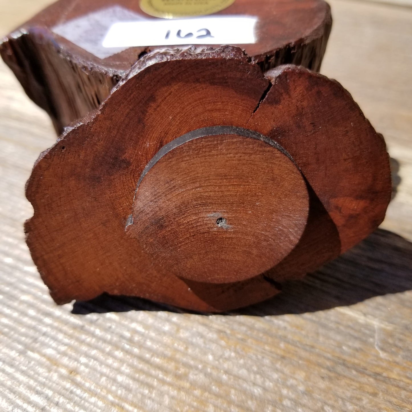 Handmade Ring Box Wood Box with Redwood Rustic Handmade California Redwood Jewelry Box Storage Box Token Ashes #162