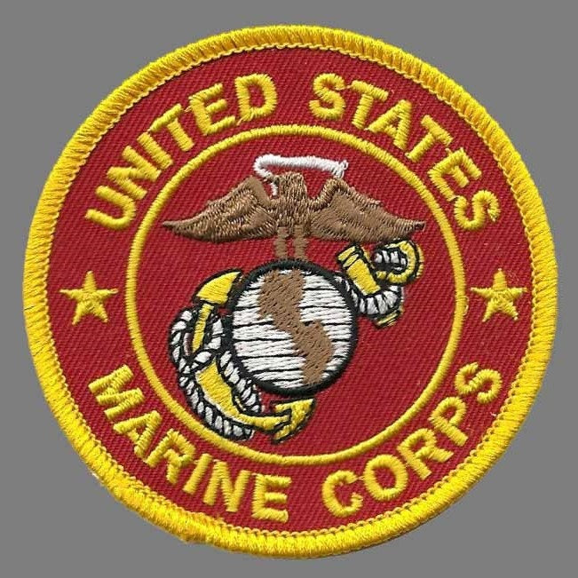 US Marines Patch Iron On Country Pride Patch US Military Badge Emblem 3"