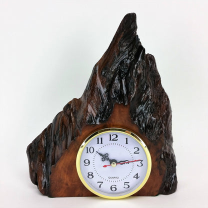 Redwood Burl Clock Table Shelf Mantle Desk Office Gifts for Men Sitting Wood #H