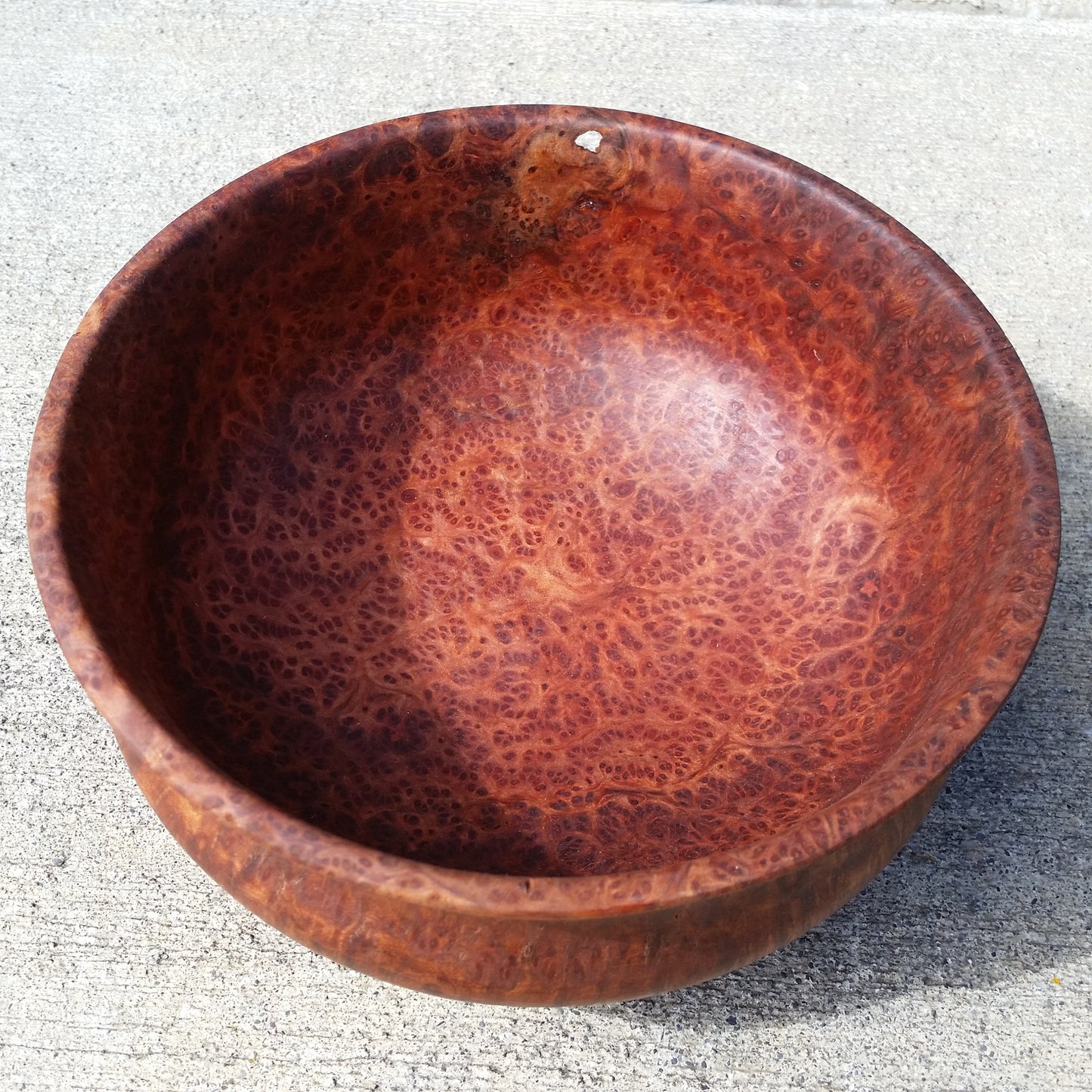 Redwood Bowl Burl Hand Turned 5.5 Inch Wood Salad Bowl Made out of Rare Redwood Gorgeous Grain #A5