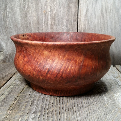 Redwood Bowl Burl Hand Turned 5.5 Inch Wood Salad Bowl Made out of Rare Redwood Gorgeous Grain #A5