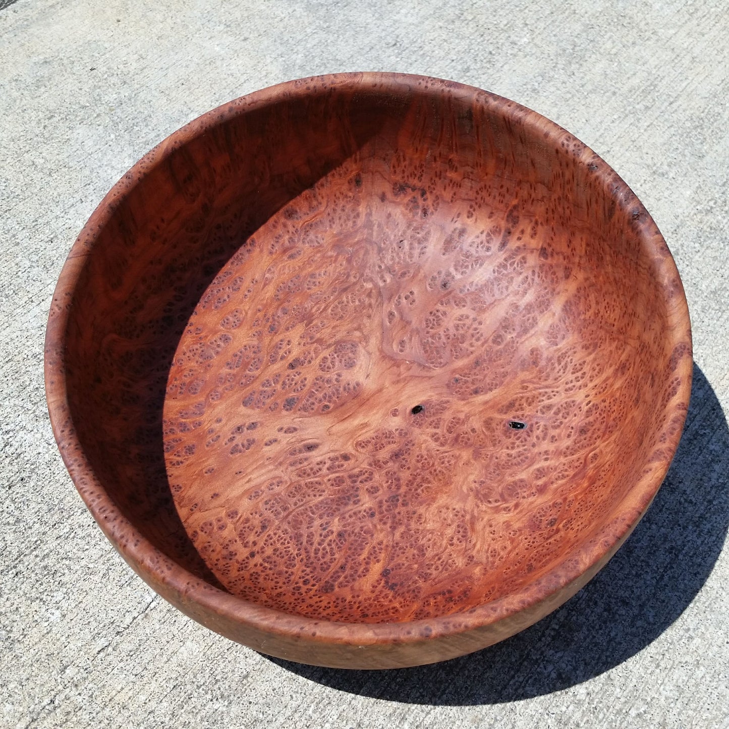 Redwood Bowl Burl Hand Turned 9.5 Inch Wood Bowl Gorgeous Grain Handmade Redwood Burl in California USA