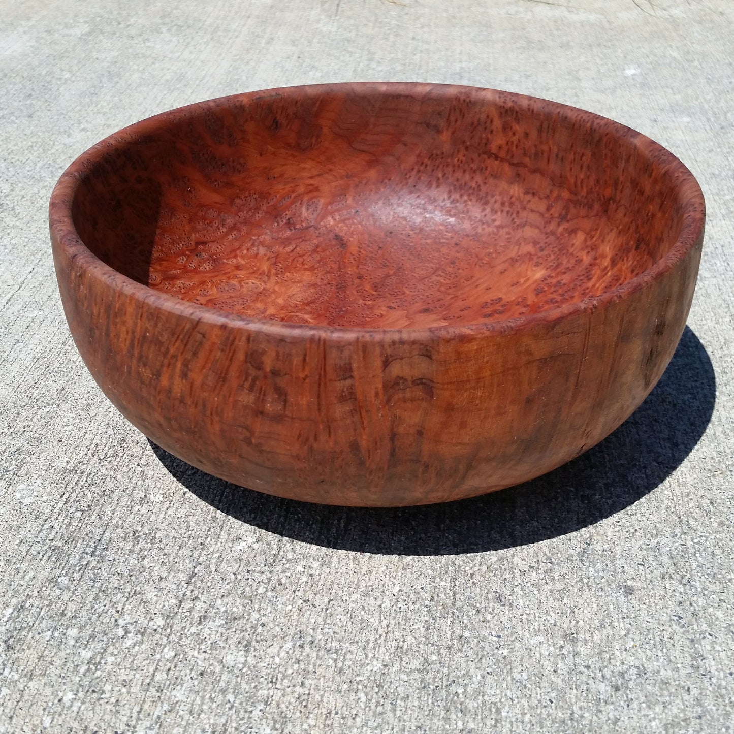 Redwood Bowl Burl Hand Turned 9.5 Inch Wood Bowl Gorgeous Grain Handmade Redwood Burl in California USA