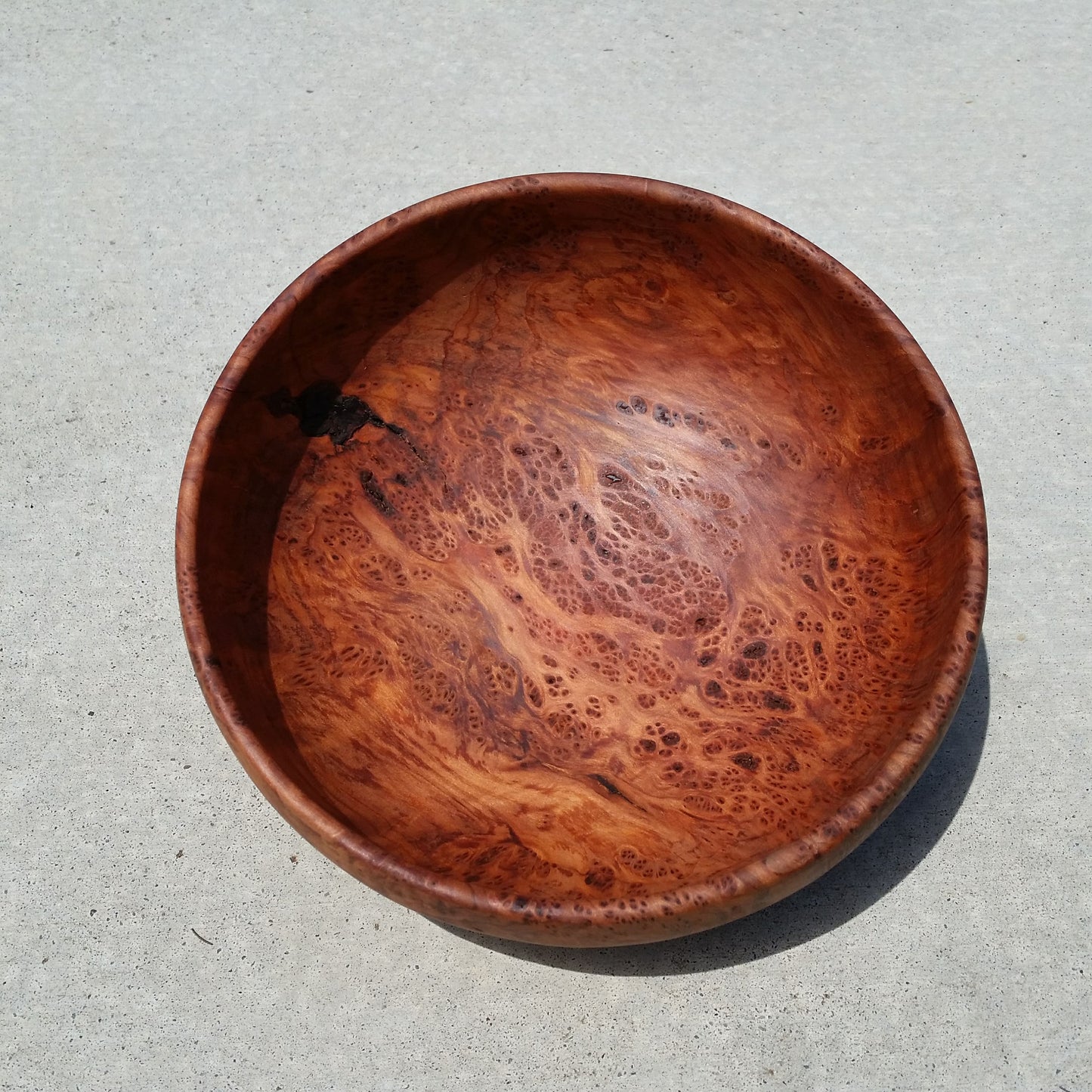 Redwood Bowl Burl Hand Turned 9 Inch Wood Bowl Gorgeous Grain #A12 Handmade Redwood Burl in California USA Wood Decor Art 5th Anniversary