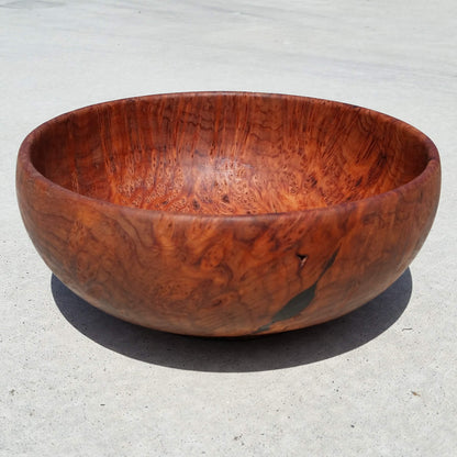 Redwood Bowl Burl Hand Turned 9 Inch Wood Bowl Gorgeous Grain #A12 Handmade Redwood Burl in California USA Wood Decor Art 5th Anniversary