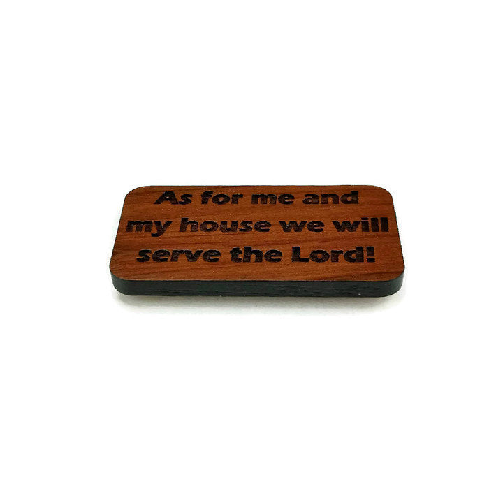 As For Me and My House Religious Wood Fridge Magnet USA Redwood Refrigerator