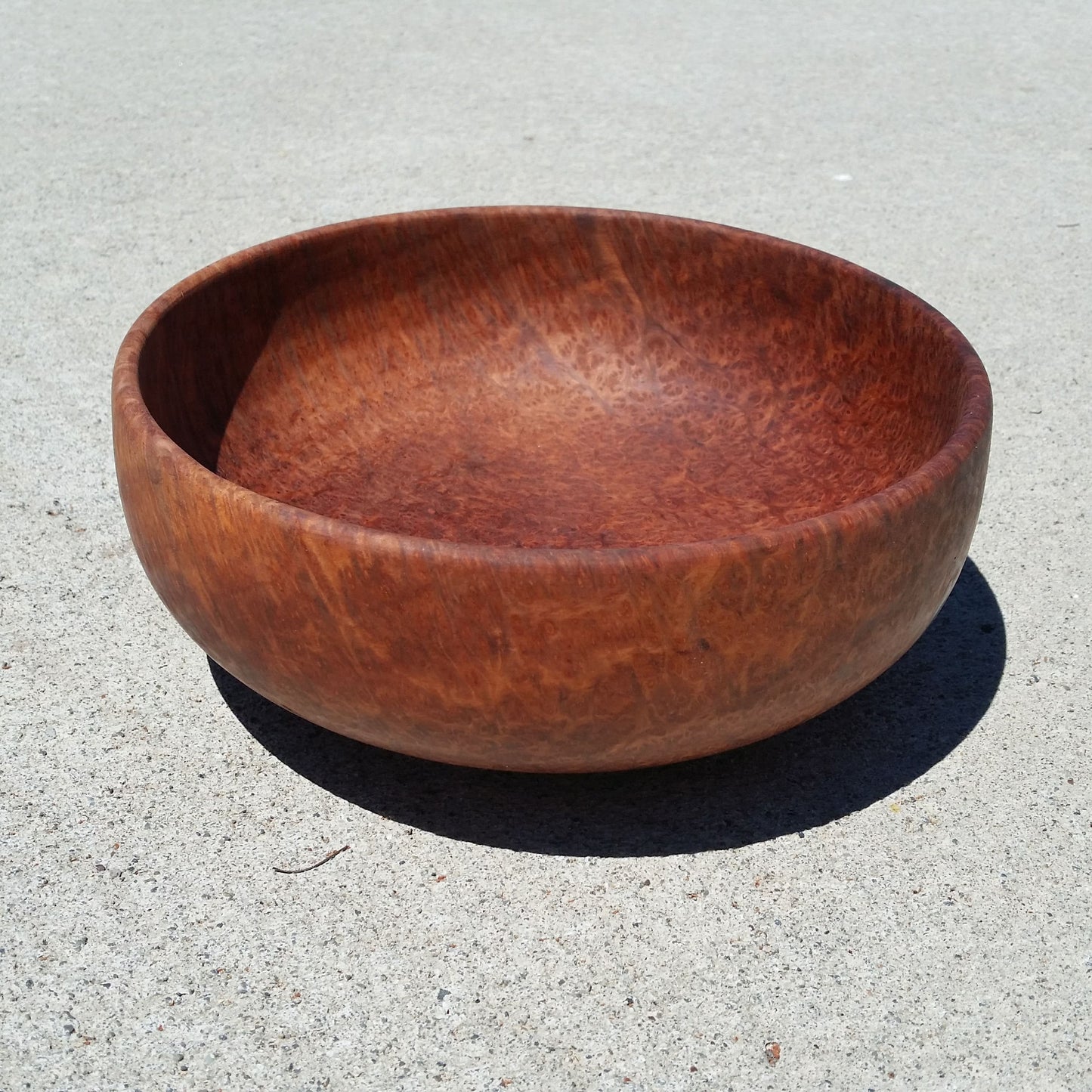 Redwood Bowl Burl Hand Turned 9 Inch Wood Salad Bowl Redwood Gorgeous Grain #A7