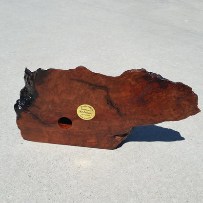 Wood Desk Clock Handmade California Redwood Burl #I2018