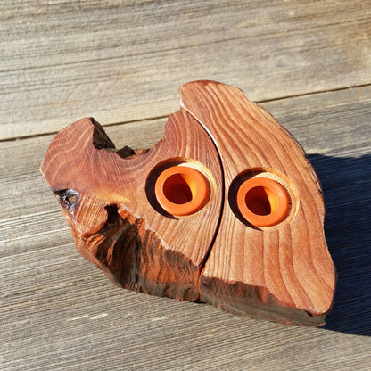 Salt and Pepper Shakers Set California Rustic Redwood Handmade #T Manly Gift Engagement Gift Housewarming Gift Lodge Style