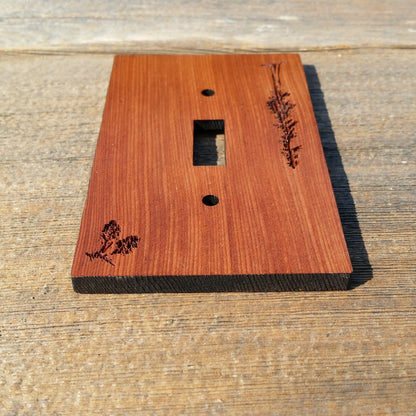 Wood Light Switch Cover Plate Rustic Home Decor California Redwood Handcrafted Engagement Gift Wedding Gift Housewarming Gift New Home