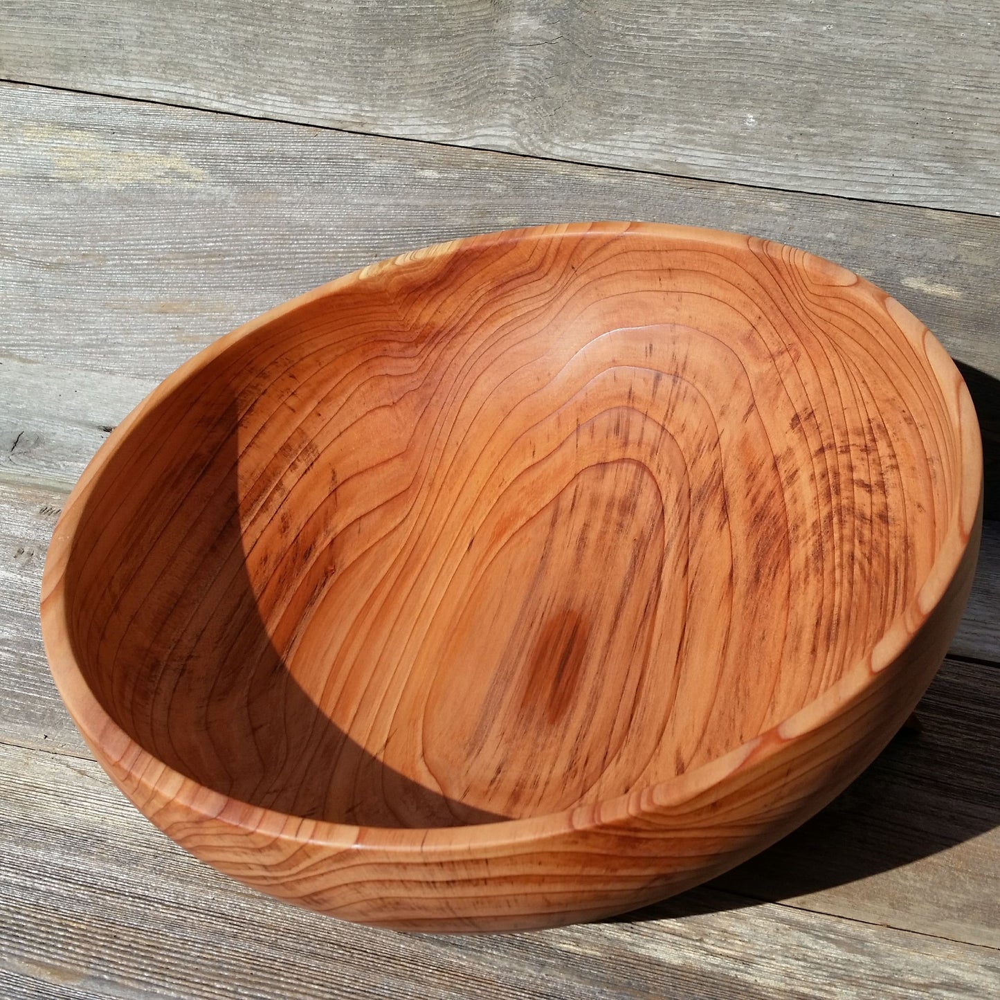 Handmade Wood Bowl California Redwood Bowl 13.5 Inch A23