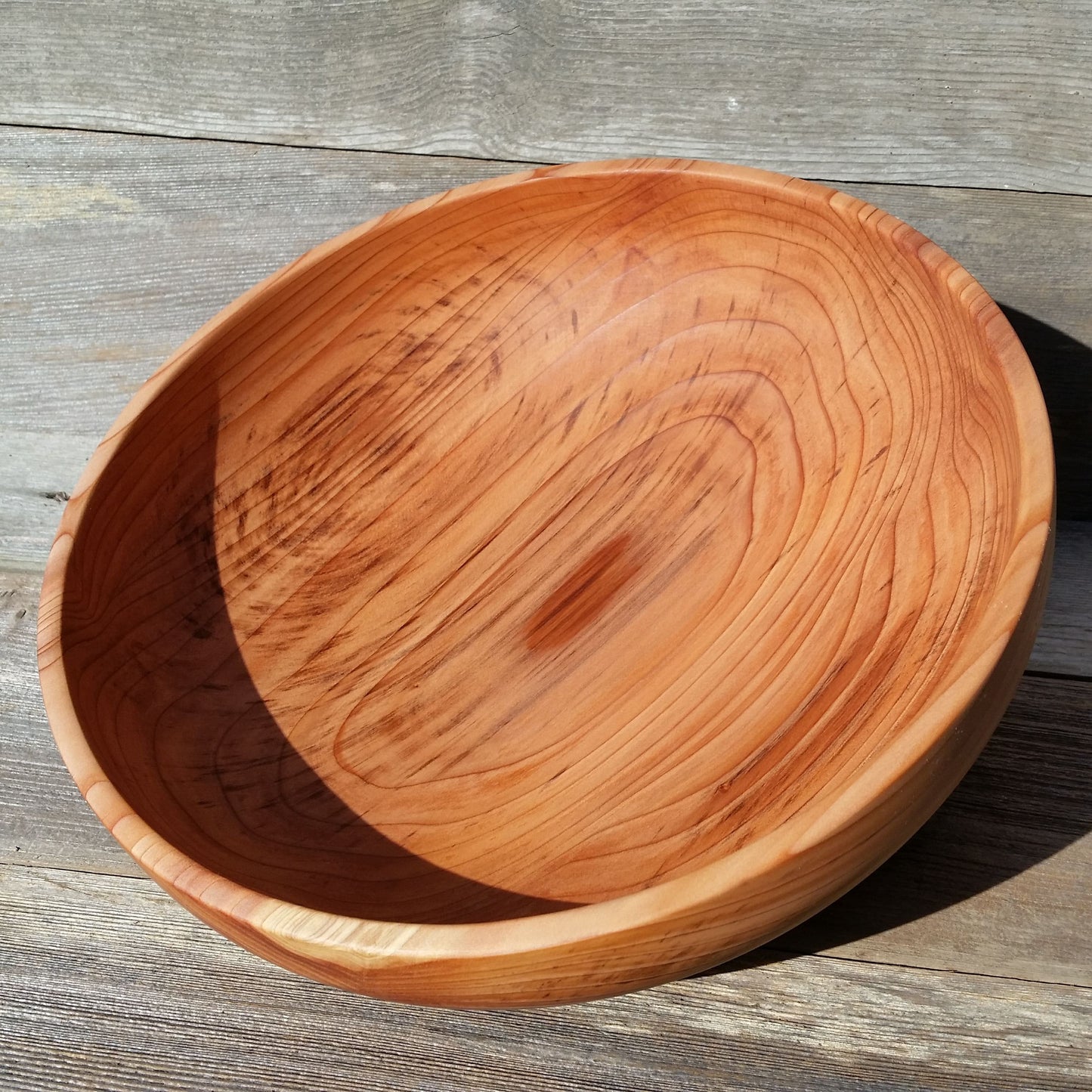 Handmade Wood Bowl California Redwood Bowl 13.5 Inch A23