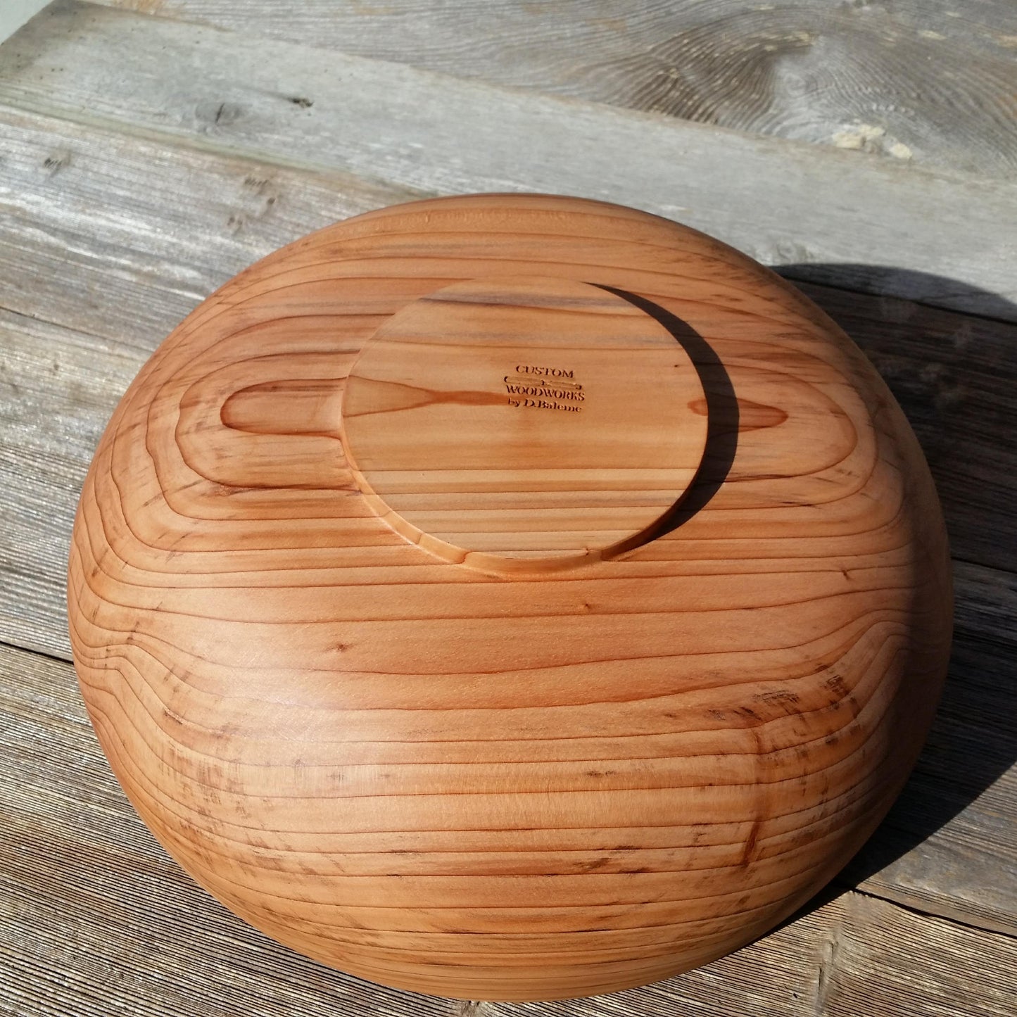 Handmade Wood Bowl California Redwood Bowl 13.5 Inch A23