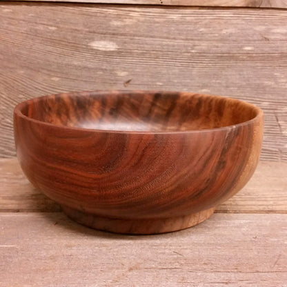 Handmade Walnut Bowl Wood Salad Bowl Hand Turned 7.5 Inch #A24 Wedding Gift Anniversary Gift