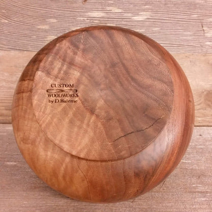 Handmade Walnut Bowl Wood Salad Bowl Hand Turned 7.5 Inch #A24 Wedding Gift Anniversary Gift