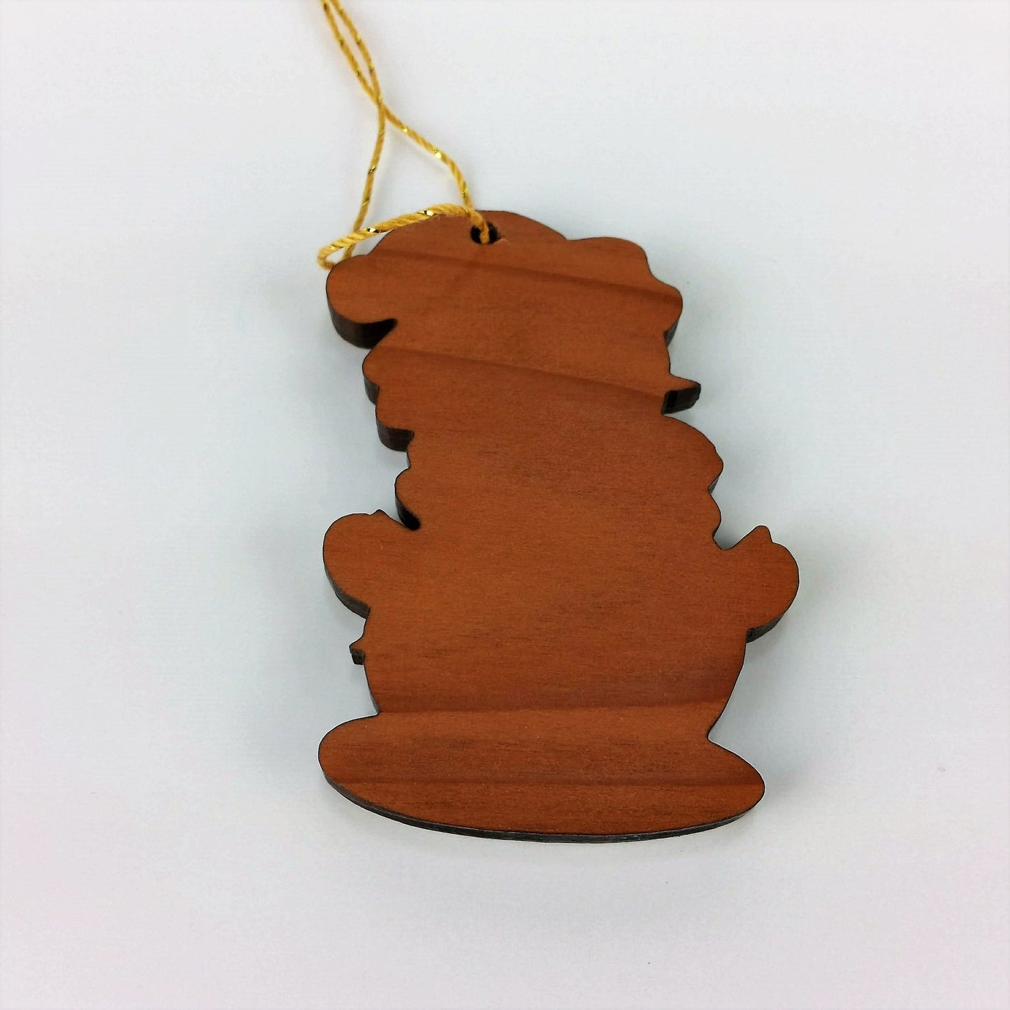 Snowman Christmas Ornament Wood Ornament California Redwoods Laser Cut Handmade Made in USA Collector Housewarming