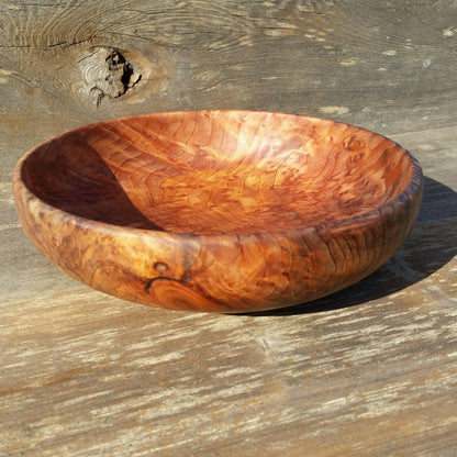 Wood Salad Bowl Redwood Burl Bowl  Handmade 9 Inch Beautiful Grain #A17 USA