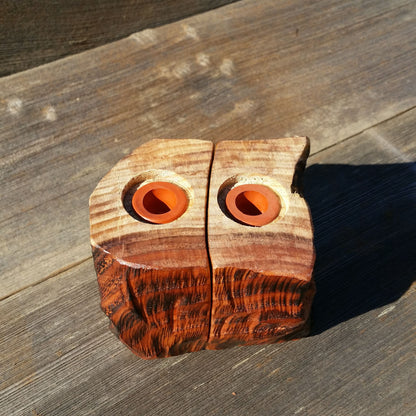 Salt and Pepper Shakers Set Rustic Redwood Handmade #A1 Wood Cabin Lodge Decor