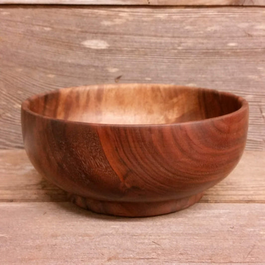 Handmade Walnut Bowl Wood Salad Bowl Hand Turned 7.5 Inch #A24 Wedding Gift Anniversary Gift