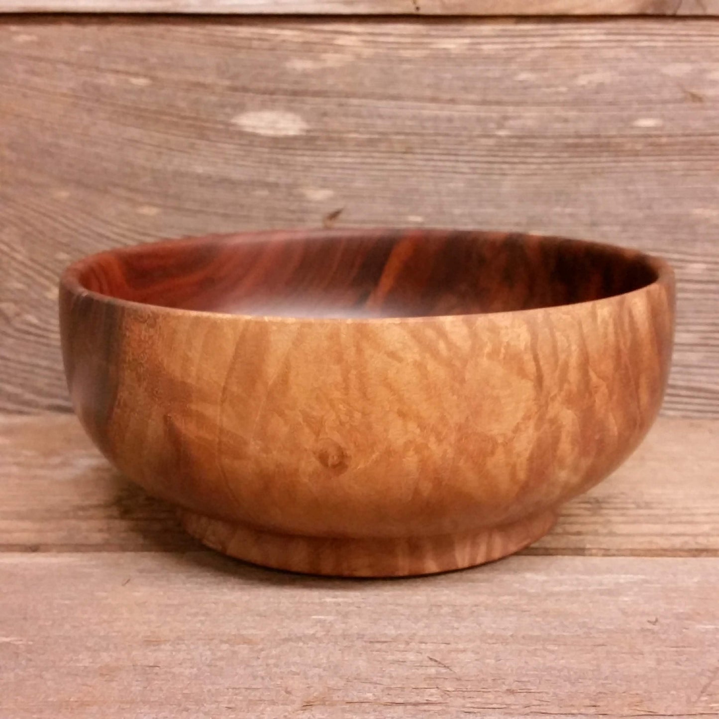 Handmade Walnut Bowl Wood Salad Bowl Hand Turned 7.5 Inch #A24 Wedding Gift Anniversary Gift