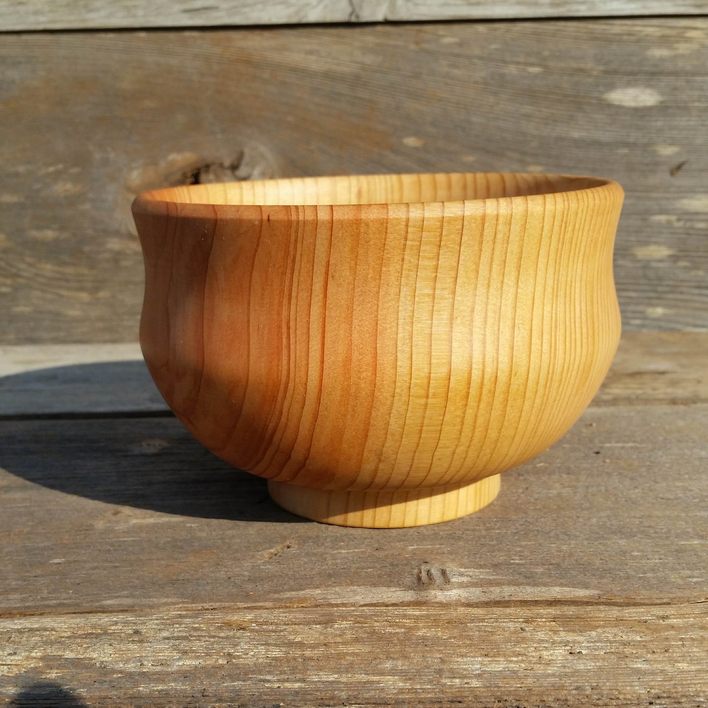 Cedar Bowl Hand Turned 5.75 Inch Handmade In The USA Northern California Rustic Home Decor Wood Art #A26