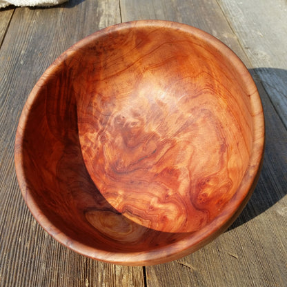 Redwood Burl Bowl Hand Turned 7.25 Inch Wood Salad Bowl #A28