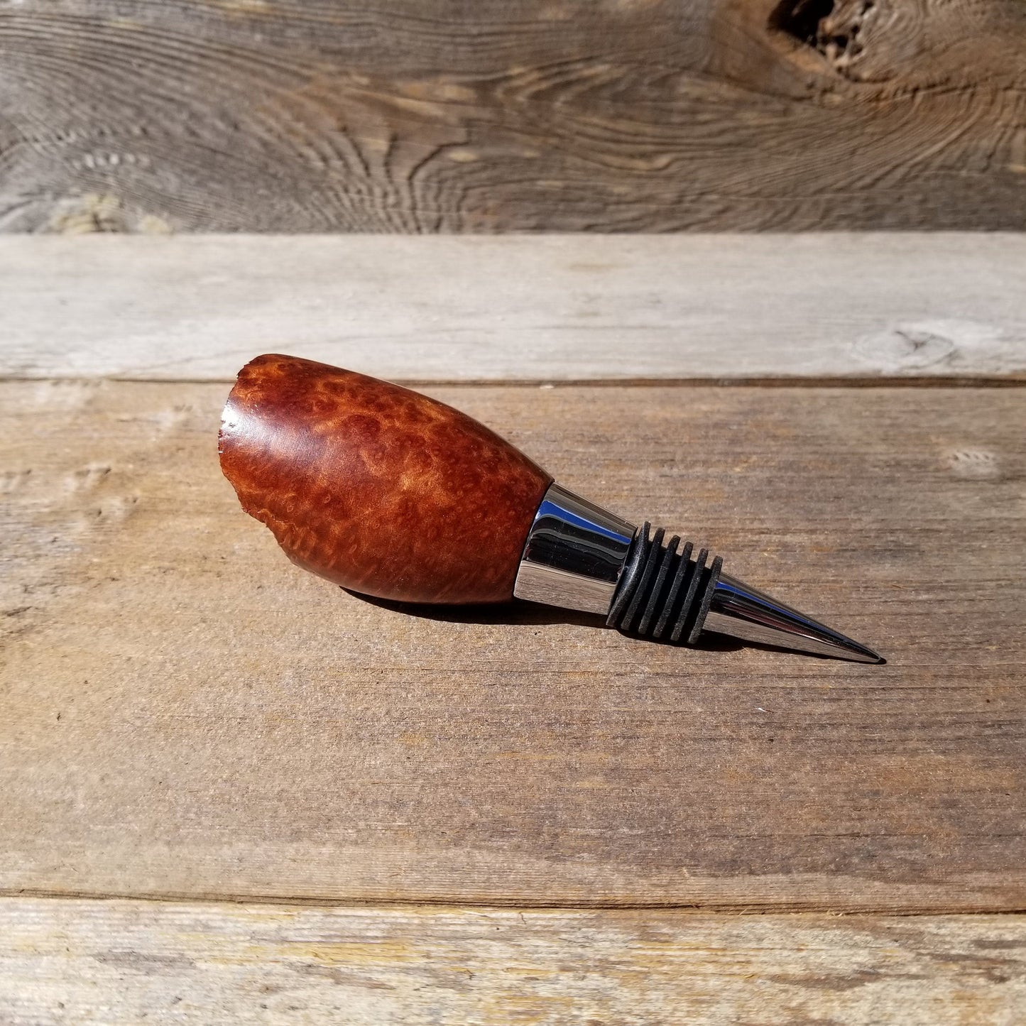 Wine Stopper Redwood Live Edge Rustic Redwood Burl Hand Turned #102 Handmade Engagement Gift Wedding Gift Wedding Favor Wine Gift