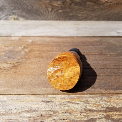 Wine Stopper Redwood Live Edge Rustic Redwood Burl Hand Turned Handmade 2 Tone White and Red 106