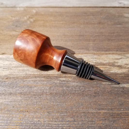 Wine Stopper Redwood Rustic Redwood Burl Hand Turned Handmade Smooth Top #108