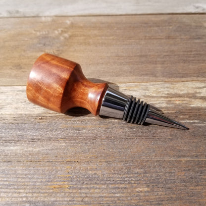 Wine Stopper Redwood Rustic Redwood Burl Hand Turned Handmade Smooth Top #108