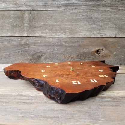 Redwood Burl Wood Wall Clock #114 Handmade