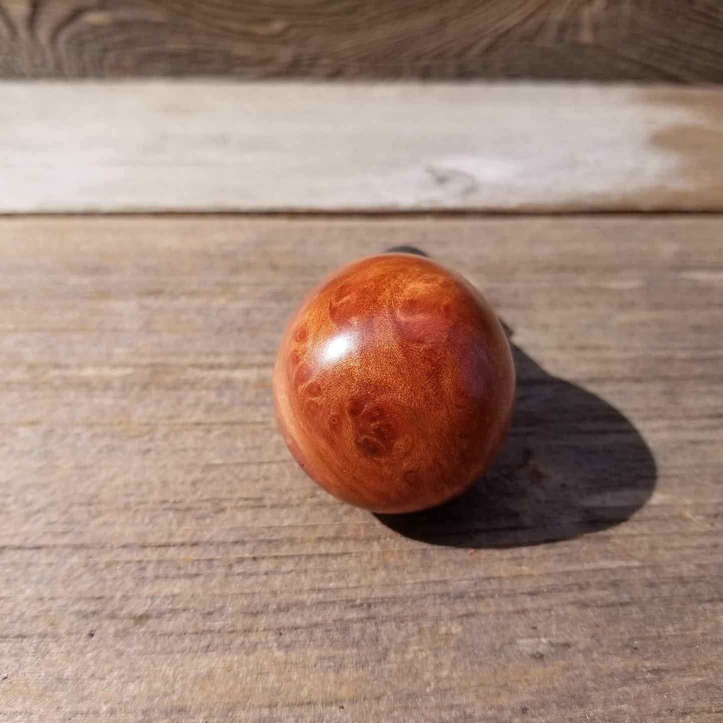 Wine Stopper Redwood Burl Hand Turned Handmade Smooth Top Wood California 127