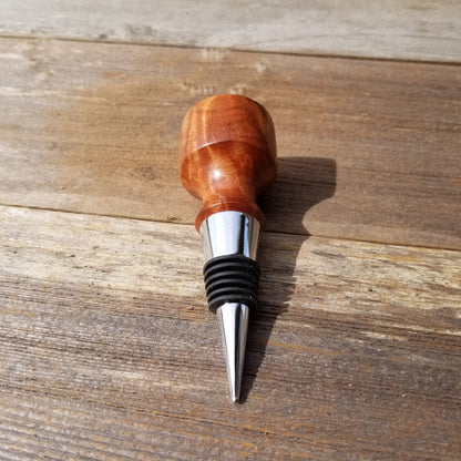 Wine Stopper Redwood Rustic Redwood Burl Hand Turned Handmade Smooth Top #108