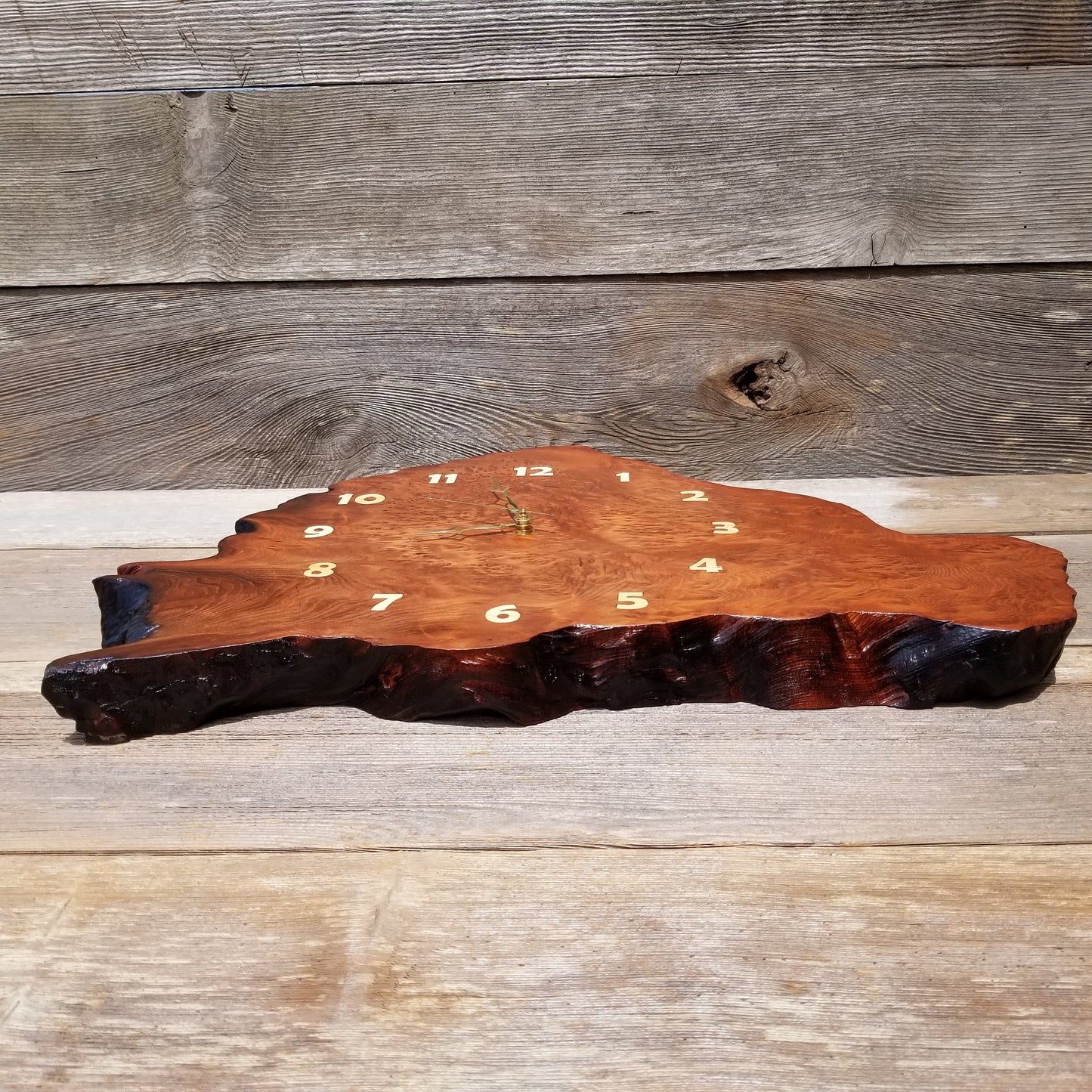 Redwood Burl Wood Wall Clock #114 Handmade