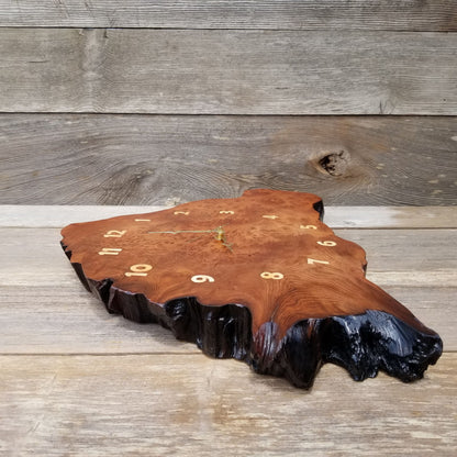 Redwood Burl Wood Wall Clock #114 Handmade