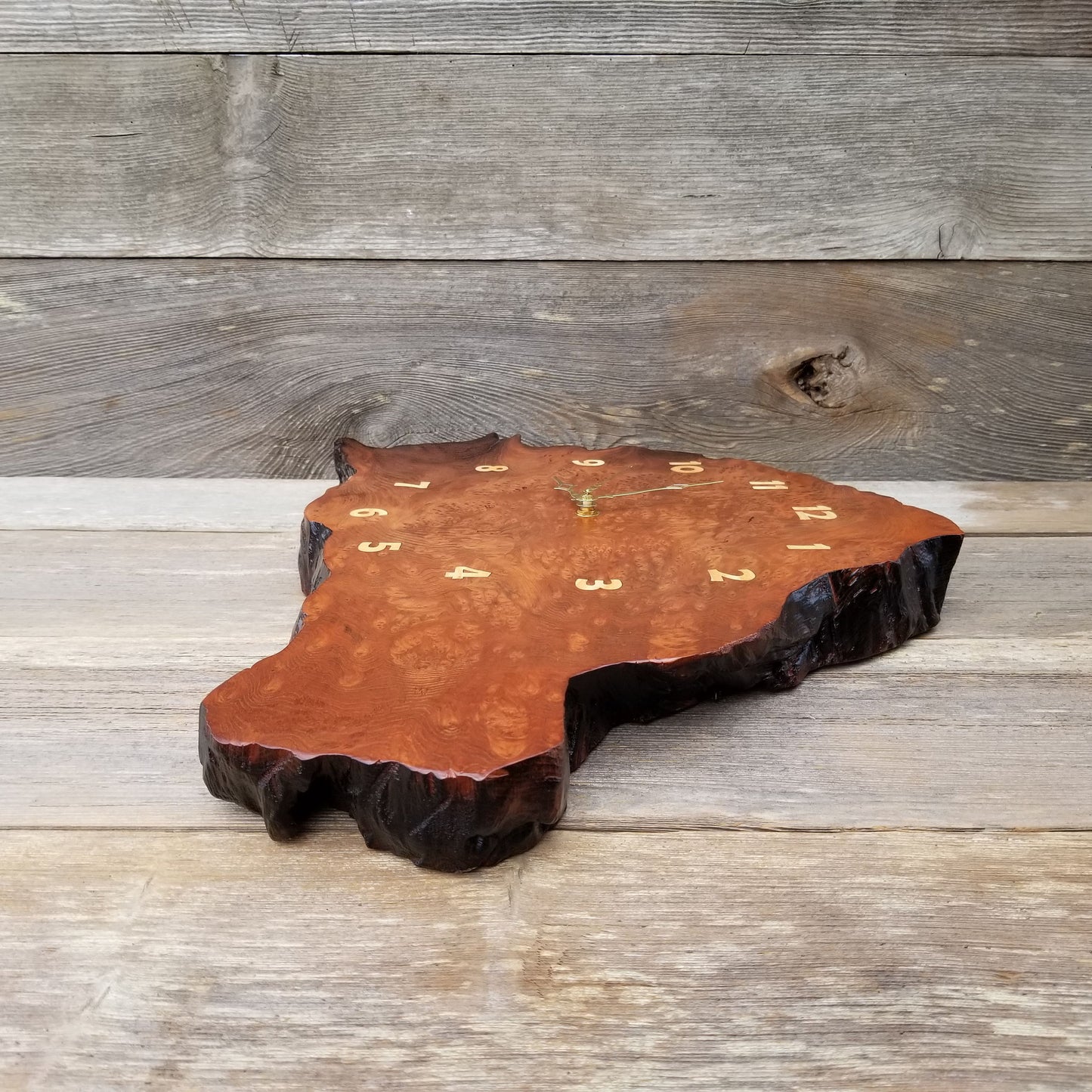 Redwood Burl Wood Wall Clock #114 Handmade