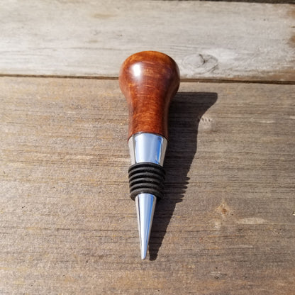 Wood Wine Stopper Redwood Rustic Redwood Burl Hand Turned Handmade Smooth Top 126