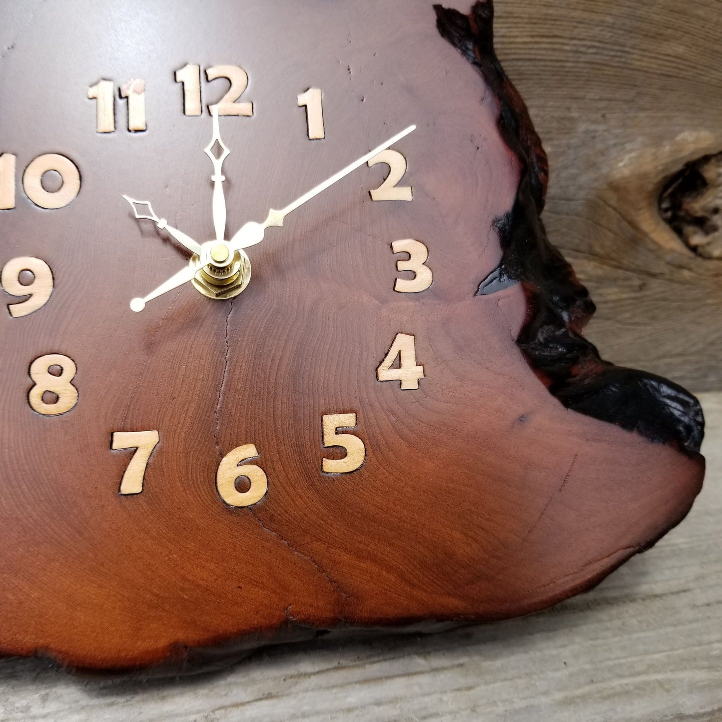 Redwood Clock Handmade Rustic Wall Clock #160 Wood Anniversary